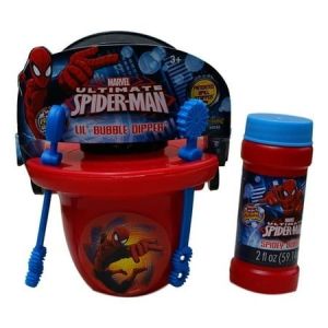 Super Miracle Bubbles No-Spill Lil Bubble Dipper Spiderman Pail Kit