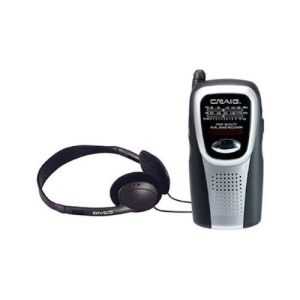 Craig CS2500 AM/FM Pocket Radio with Speaker and Headphones