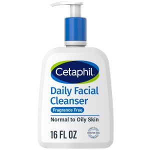 Cetaphil Daily Facial Cleanser for Sensitive, Combination to Oily Skin, 16 oz"