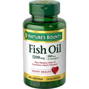 Nature's Bounty Fish Oil With Omega 3 Softgels, 1200 Mg, 60 Ct"