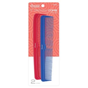 Annie International Dressing Hair Combs - Red and Blue - 2 Each