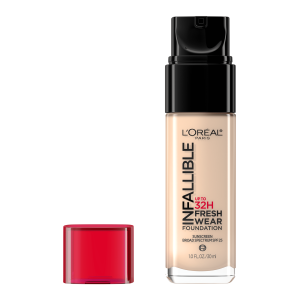 L'Oreal Paris Infallible Fresh Wear 24 Hr Liquid Foundation Makeup, 405 Porcelain, 1 fl oz"