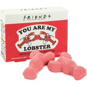 Paladone Friends TV Show Lobster Bath Fizzers - Two 50g You are My Lobster Tropical Bath Fizzies, Pink"