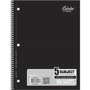 iScholar 5 Subject Wirebound Notebook 78108