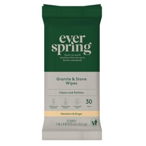 Granite & Stone Wipes Mandarin & Ginger - 30ct - Everspring