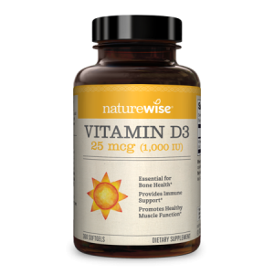 Naturewise Vitamin D3 1000 IU (25mcg) 360 Softgels