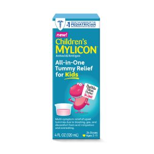 Mylicon All-In One Tummy for Kids, Bubble Gum Flavor, 4"