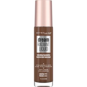 Maybelline Dream Radiant Liquid Foundation Makeup, 135 Java, 1 fl oz"