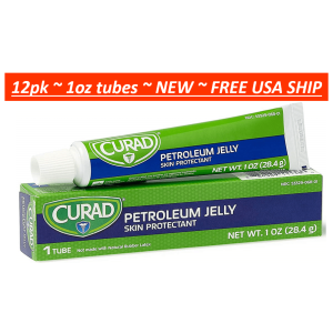 12pk Curad Petroleum Jelly Skin Protectant 1oz tubes each NEW ~ FREE USA SHIP