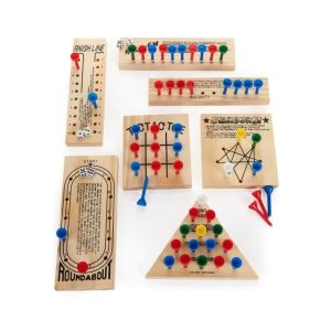 Game Gallery Wooden Brain Teasers - 7 Wooden Puzzle Games Family Game Night