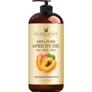 Handcraft Apricot Kernel Oil - 100% Pure And Natural - Cold Pressed Carrier Apricot Oil for Aromatherapy, Massage and Moisturizing Skin - Huge 16 fl. Oz"