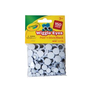 Crayola - Wiggle eyes set - 150 pieces - ""0.28, 0.39, 0.47, 0.59 in"" - black"