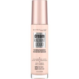 Maybelline Dream Radiant Liquid Medium Coverage Hydrating Foundation, Fair Ivory, 1 fl. oz."