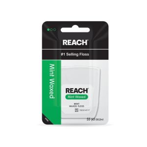 REACH Mint Waxed Dental Floss, 55 Yard"