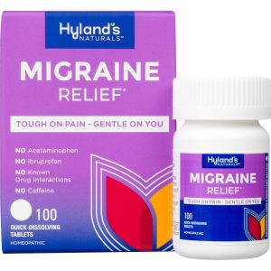 Hyland's Naturals Migraine Relief, Natural Pain Relief, 100 Tablets"