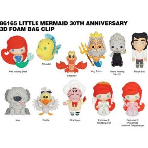 Little Mermaid 3D Foam Bag Clips in Blind Bags