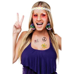 Fun World Women's Masks and Headgear 60'S - '60s Hippie Accessories Set