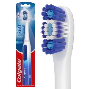 Colgate 360 Power Deep Clean Battery Operated Sonic Toothbrush, 1 AA Battery Included, Adult"