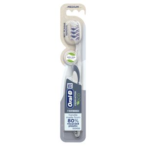 Oral-B CrossAction Eco Manual Toothbrush, Medium Bristles, 1 Count, for Adults and Children 3+"