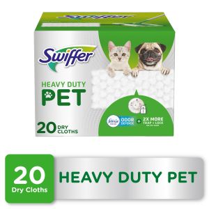 Swiffer Sweeper Pet Heavy Duty Multi-Surface Dry Cloth Refills for Floor Sweeping and Cleaning