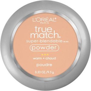 L'Oreal Paris True Match Super Blendable Oil Free Makeup Powder, Natural Beige, 0.33 oz"