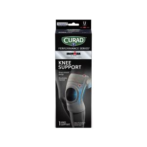 CURAD Performance Series IRONMAN Knee Support with Side Stabilizers, Adjustable, Universal, 1 count"