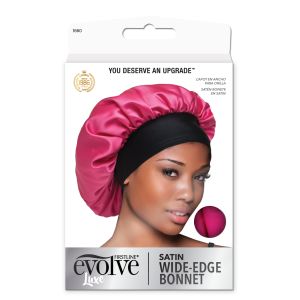 Evolve Satin Wide-Edge Bonnet, Fuchsia, 1 Count"