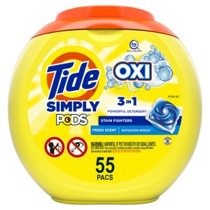 Simply Oxi + Ultra Stain Release Refreshing Breeze Scent Laundry Detergent Pods (55-Count)