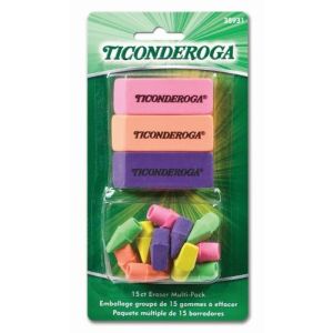 Dixon Ticonderoga Assorted Eraser Assorted Colors Bulk (X38931)