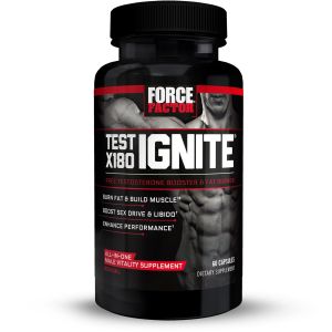 Force Factor Test X180 Ignite Total Testosterone Booster for Men with Fenugreek Seed, 60ct"