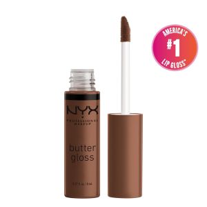 NYX Professional Makeup Butter Gloss, Non-Sticky Lip Gloss, Fudge Me, 0.27 Oz"