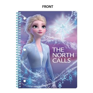 Disney Frozen 2, 1-Subject Spiral Notebook, 80 Sheets, Wide Ruled, 3-Hole Punched"