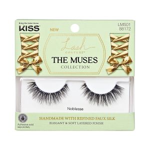 KISS Lash Couture The Muses Collection False Eyelashes, Style 'Noblesse', Black, 1 Pair"