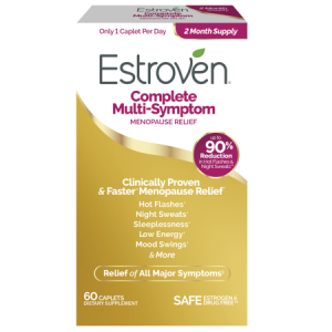 Estroven Complete Multi-Symptom Menopause Relief with Rhapontic Rhubarb Root Extract, 60 Caplets"