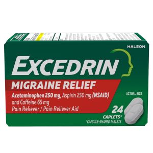 Excedrin Migraine Medicine Caplets for Migraine Headache Relief, 24 Count"