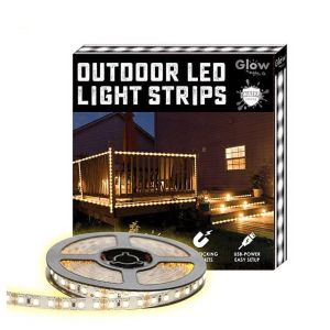 Outdoor/Indoor Weatherproof 10 Foot Long LED 10ft Light Strips with Warm White Light, Self-Sticking Magnet and Carrying case- 10 feet Long"