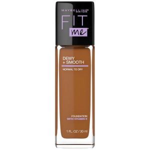 Maybelline Fit Me Dewy and Smooth Liquid Foundation, SPF 18, 360 Mocha, 1 fl oz"