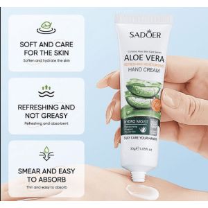 Sadoer Aloe Vera Refreshing Moisturizing Hand Cream 1.05fl oz (Pack 3)