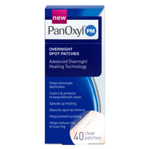 PanOxyl Overnight Spot Patches for Face, Pimple Patch, Clear, 40 Patches (Packaging May Vary)"