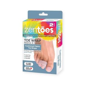 ZenToes, Toe Wrap Balance & Comfort, Cushioned Fabric Toe Wraps, 2 Pack