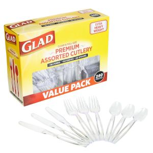 Glad Clear Assorted Cutlery Set 240-Piece Bbp0237 - All