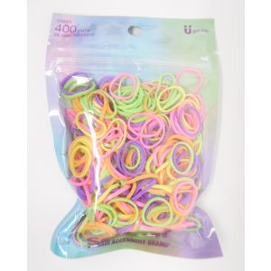 Scunci Hair Elastics - Multicolor Rubberbands for Hair - 400pcs - 33833