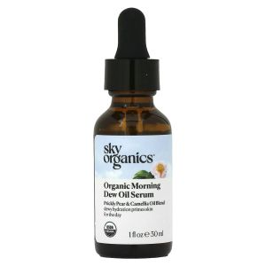 Organic Morning Dew Oil Serum, Prickly Pear & Camellia Oil Blend, 1 fl oz (30 ml), Sky Organics"