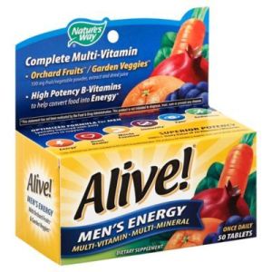 Nature's Way Alive! Men's Complete Multivitamin Tablets, B-Vitamins, 50 Count"