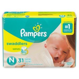 Pampers Swaddlers Baby Diapers Size Newborn, 31 Count (Select for More Options)"