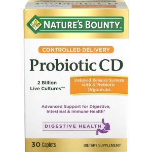 Nature's Bounty Controlled Delivery Digestive Probiotic, Dietary Supplement, Caplets, 30 ct"