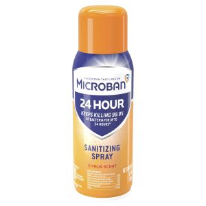 Microban 24 Hour Disinfectant Sanitizing Spray, Citrus Scent, 12.5 fl oz"