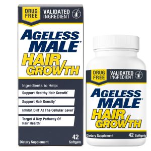 Ageless Male Hair Regrowth Supplement, 42 Softgel Tablets, 21 Servings"