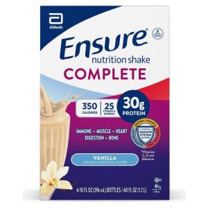 Ensure COMPLETE Nutrition Shake Vanilla Flavor, 10 FL Oz, 4 Ct - 10 Oz | CVS