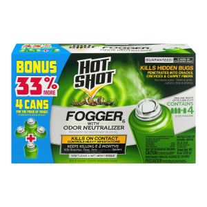 Hot Shot Fogger 6 with Odor Neutralizer 4 Count 2 Oz.